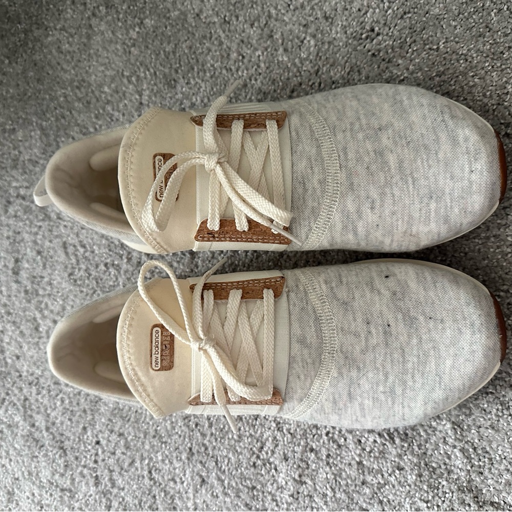 New Balance Cream and Brown Athletic Shoes
